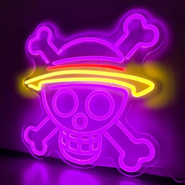 Neonvue Anime One Piece Skull Head Neon Light LED Neon Sign-5