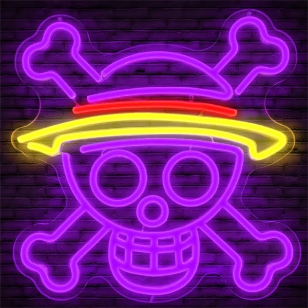 Neonvue Anime One Piece Skull Head Neon Light LED Neon Sign