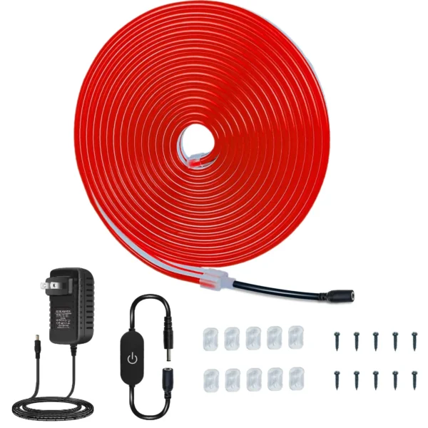 Neonvue Red LED Neon Tube Light Neon Rope