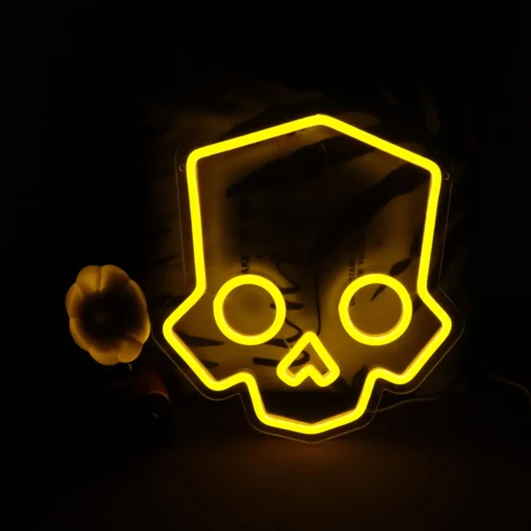 Neonvue Yellow Skeleton Skull Led Light Neon Sign-1