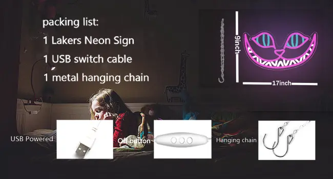 Nonvue Cheshire Cat Neon Sign Detail 1