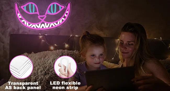 Nonvue Cheshire Cat Neon Sign Detail 2